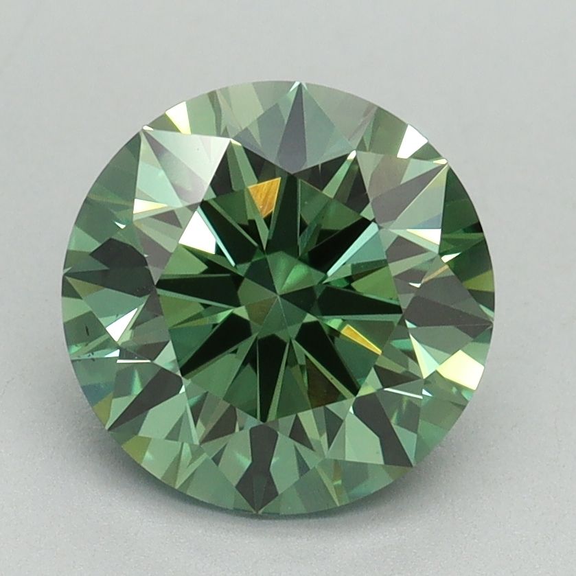 Lab-Grown ROUND Diamond - 2.29 Carat, Fancy Vivid Green Color, VS2 Clarity | Sustainable Luxury, Dazzling Brilliance | IGI | Certified LG644491397