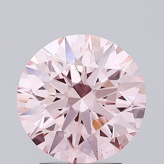 Lab-Grown ROUND Diamond - 2.38 Carat, Fancy Vivid Pink Color, VS2 Clarity | Sustainable Luxury, Dazzling Brilliance | IGI | Certified LG634440002