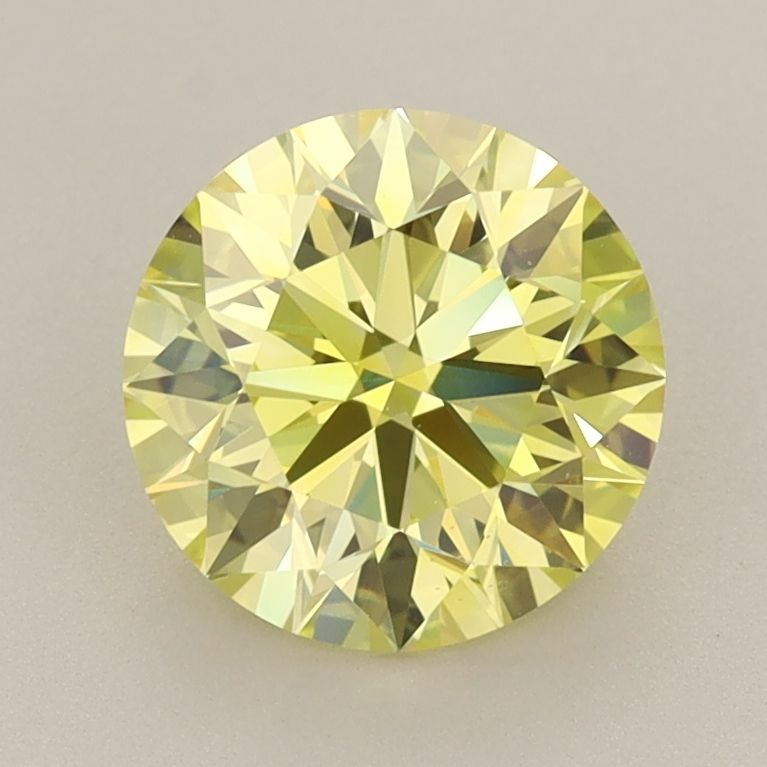 Lab-Grown ROUND Diamond - 1.71 Carat, Fancy Vivid Yellow Color, VS1 Clarity | Sustainable Luxury, Dazzling Brilliance | IGI | Certified LG628496788