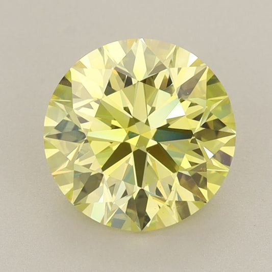 Lab-Grown ROUND Diamond - 1.71 Carat, Fancy Vivid Yellow Color, VS1 Clarity | Sustainable Luxury, Dazzling Brilliance | IGI | Certified LG628496788