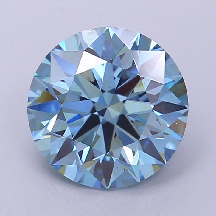 Lab-Grown ROUND Diamond - 2.14 Carat, Fancy Vivid Blue Color, VS1 Clarity | Sustainable Luxury, Dazzling Brilliance | IGI | Certified LG637456014