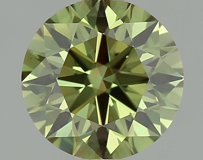 Lab-Grown ROUND Diamond - 0.9 Carat, Fancy Vivid Green Color, VS1 Clarity | Sustainable Luxury, Dazzling Brilliance | IGI | Certified LG642491370