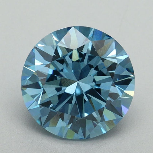 Lab-Grown ROUND Diamond - 2.2 Carat, Fancy Vivid Blue Color, VVS2 Clarity | Sustainable Luxury, Dazzling Brilliance | IGI | Certified LG644491382