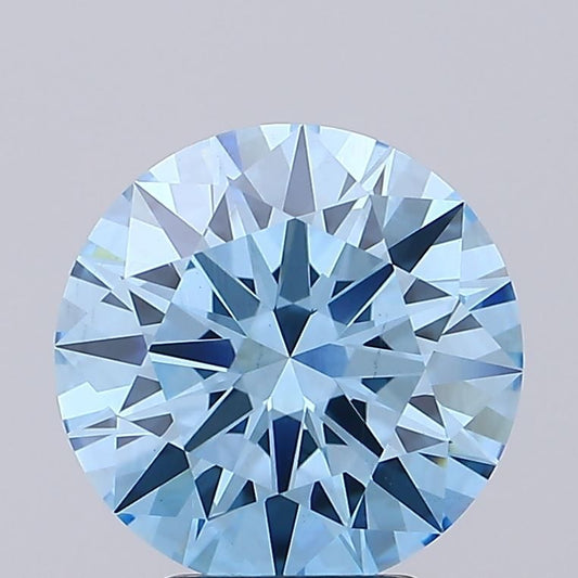 Lab-Grown ROUND Diamond - 4.11 Carat, Fancy Vivid Blue Color, VS1 Clarity | Sustainable Luxury, Dazzling Brilliance | IGI | Certified LG623483038