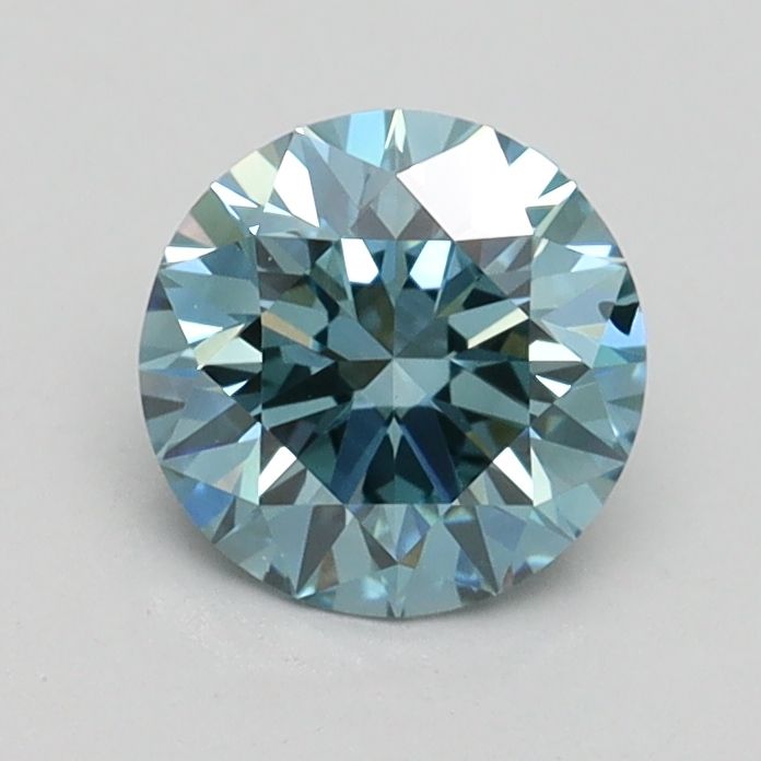 Lab-Grown ROUND Diamond - 0.92 Carat, Fancy Vivid Greenish Blue Color, SI1 Clarity | Sustainable Luxury, Dazzling Brilliance | IGI | Certified LG532242470