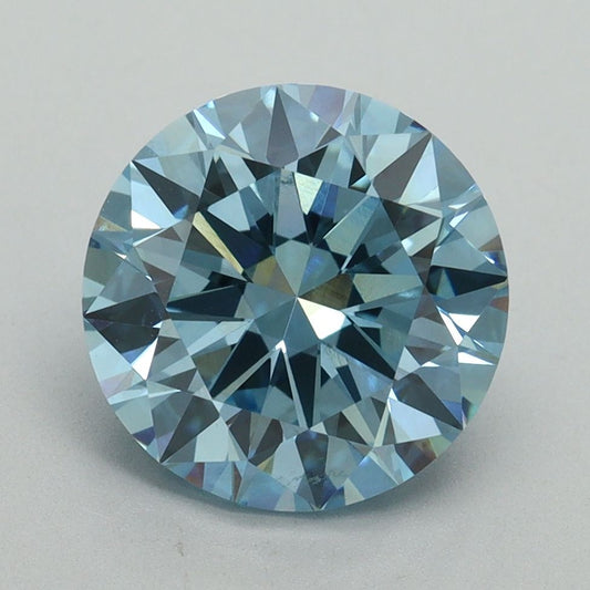 Lab-Grown ROUND Diamond - 3.22 Carat, Fancy Vivid Blue Color, VS1 Clarity | Sustainable Luxury, Dazzling Brilliance | IGI | Certified LG645458824