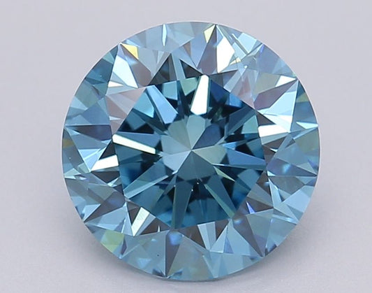 Lab-Grown ROUND Diamond - 2.04 Carat, Fancy Vivid Blue Color, VS2 Clarity | Sustainable Luxury, Dazzling Brilliance | IGI | Certified LG611390211