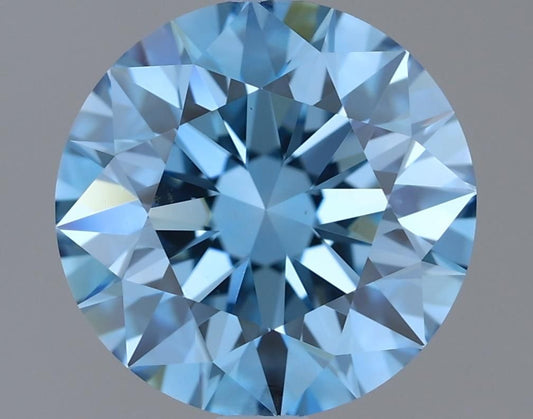 Lab-Grown ROUND Diamond - 1.52 Carat, Fancy Vivid Blue Color, VVS1 Clarity | Sustainable Luxury, Dazzling Brilliance | IGI | Certified LG636412140