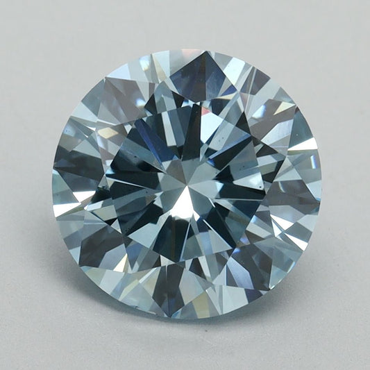 Lab-Grown ROUND Diamond - 3.01 Carat, Fancy Vivid Blue Color, VS2 Clarity | Sustainable Luxury, Dazzling Brilliance | IGI | Certified LG634405135