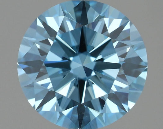 Lab-Grown ROUND Diamond - 1.57 Carat, Fancy Vivid Blue Color, VVS1 Clarity | Sustainable Luxury, Dazzling Brilliance | IGI | Certified LG636412153