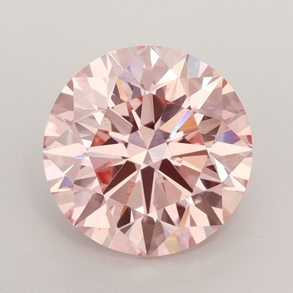 Lab-Grown ROUND Diamond - 3.01 Carat, Fancy Intense Pink Color, VS1 Clarity | Sustainable Luxury, Dazzling Brilliance | IGI | Certified LG584352265