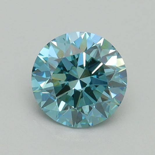 Lab-Grown ROUND Diamond - 1.07 Carat, Fancy Intense Greenish Blue Color, VS1 Clarity | Sustainable Luxury, Dazzling Brilliance | IGI | Certified LG532245481