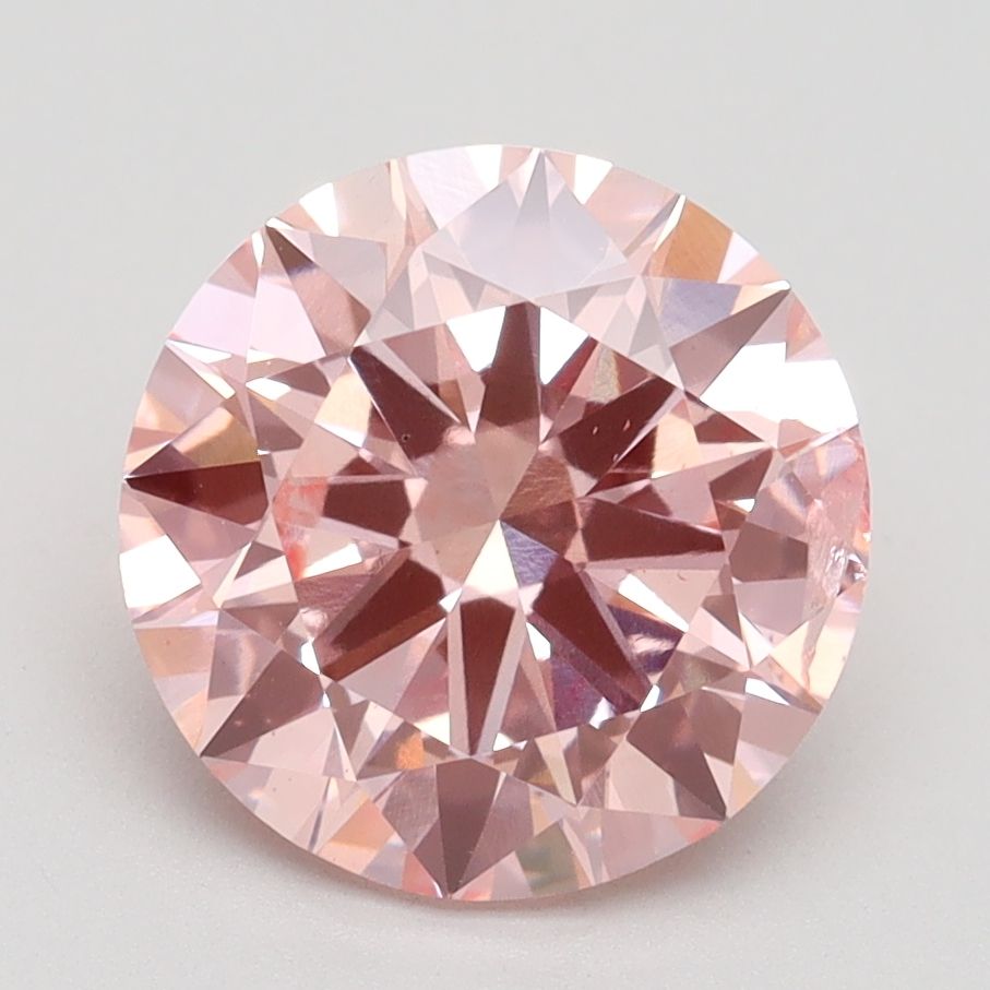 Lab-Grown ROUND Diamond - 3 Carat, Fancy Intense Pink Color, SI2 Clarity | Sustainable Luxury, Dazzling Brilliance | IGI | Certified LG508119545