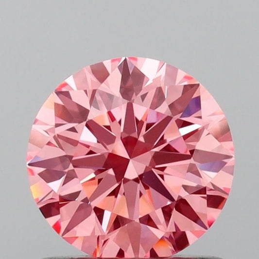 Lab-Grown ROUND Diamond - 0.83 Carat, Fancy Vivid Pink Color, VS1 Clarity | Sustainable Luxury, Dazzling Brilliance | IGI | Certified LG640431151