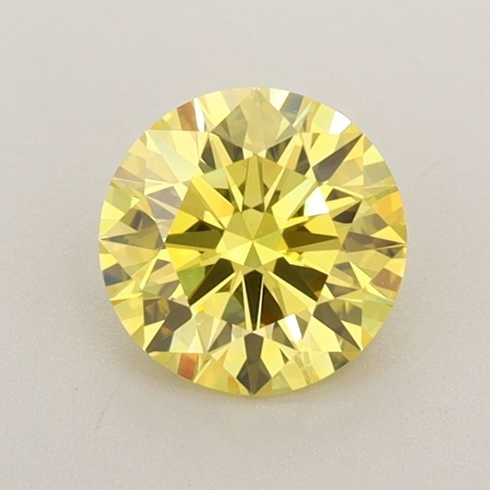 Lab-Grown ROUND Diamond - 0.8 Carat, Fancy Vivid Yellow Color, VS1 Clarity | Sustainable Luxury, Dazzling Brilliance | IGI | Certified LG574353682