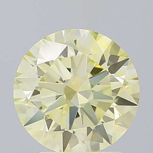 Lab-Grown ROUND Diamond - 1.73 Carat, Fancy Yellow Color, VVS2 Clarity | Sustainable Luxury, Dazzling Brilliance | IGI | Certified LG600336796