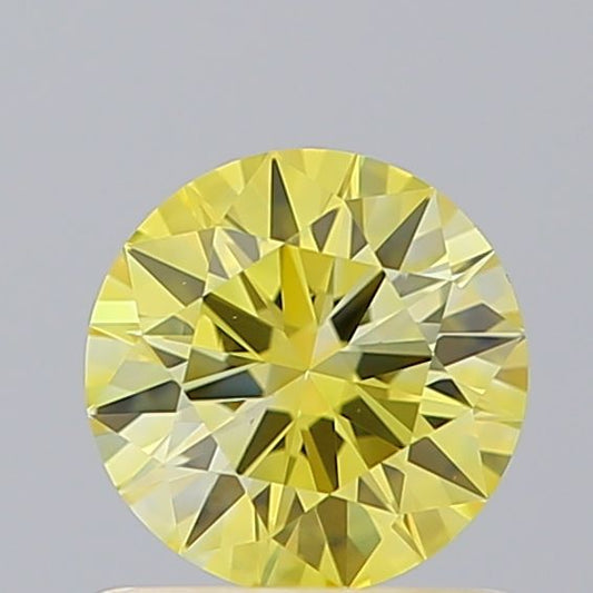 Lab-Grown ROUND Diamond - 0.71 Carat, Fancy Yellow Color, VS1 Clarity | Sustainable Luxury, Dazzling Brilliance | IGI | Certified LG615372640