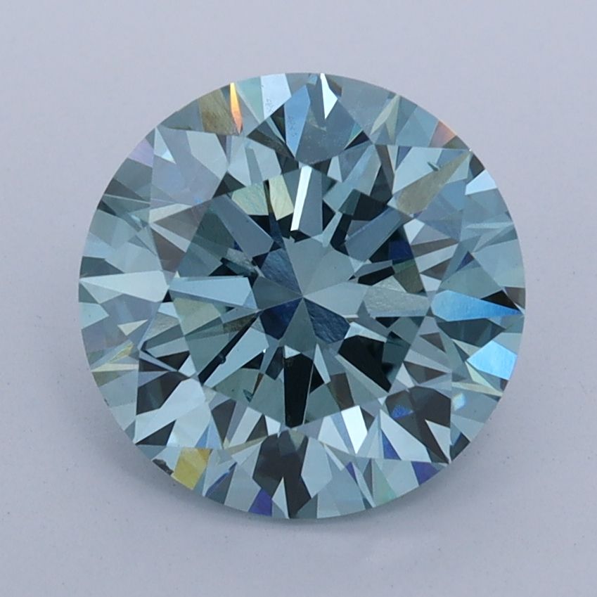 Lab-Grown ROUND Diamond - 3.08 Carat, Fancy Intense Blue Color, VS2 Clarity | Sustainable Luxury, Dazzling Brilliance | IGI | Certified LG560221121