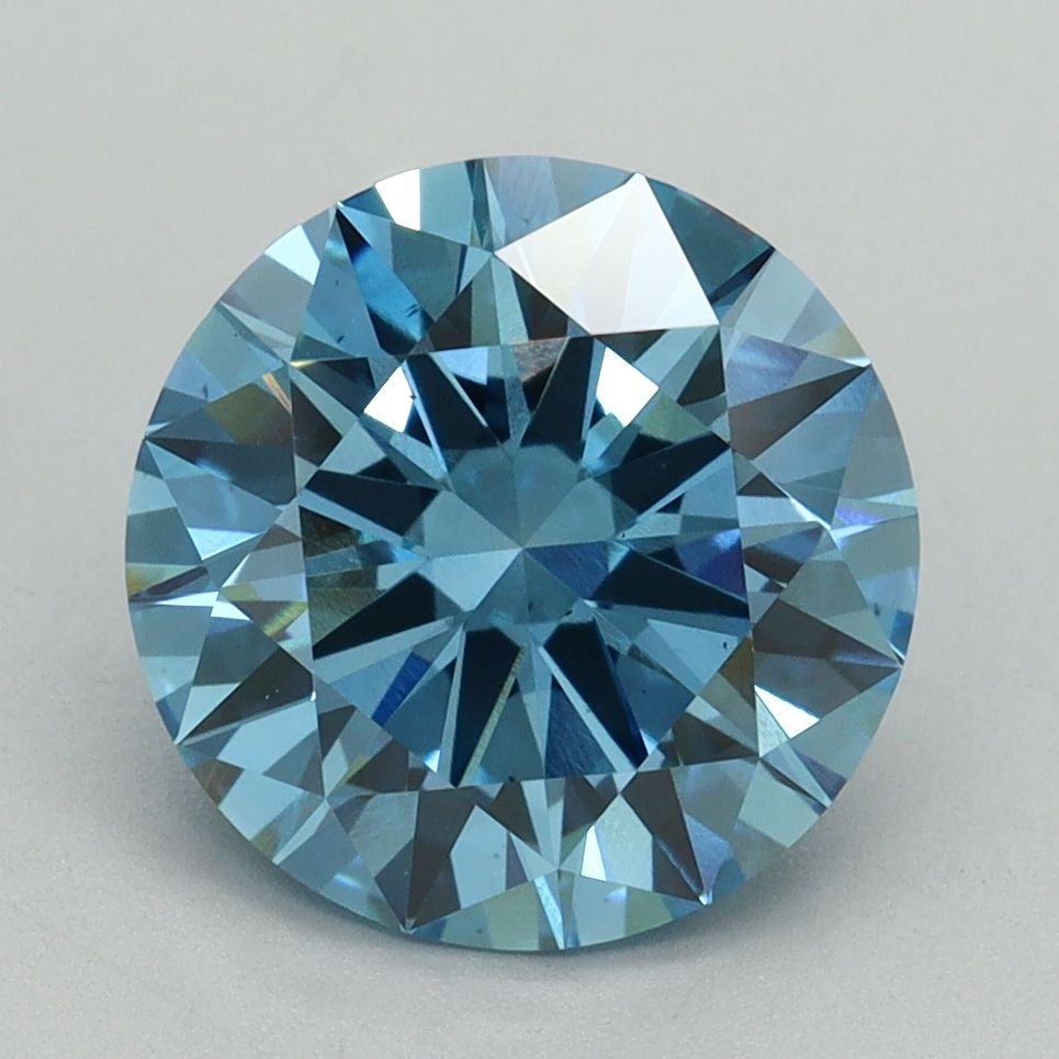 Lab-Grown ROUND Diamond - 3.18 Carat, Fancy Vivid Blue Color, VS2 Clarity | Sustainable Luxury, Dazzling Brilliance | IGI | Certified LG644491366