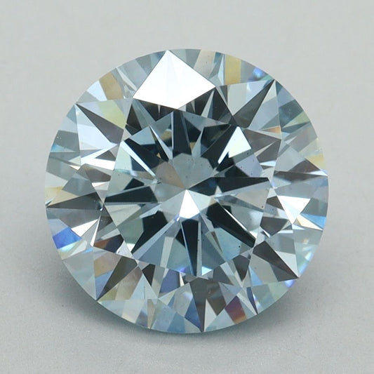 Lab-Grown ROUND Diamond - 3.02 Carat, Fancy Intense Blue Color, VS2 Clarity | Sustainable Luxury, Dazzling Brilliance | IGI | Certified LG636416998