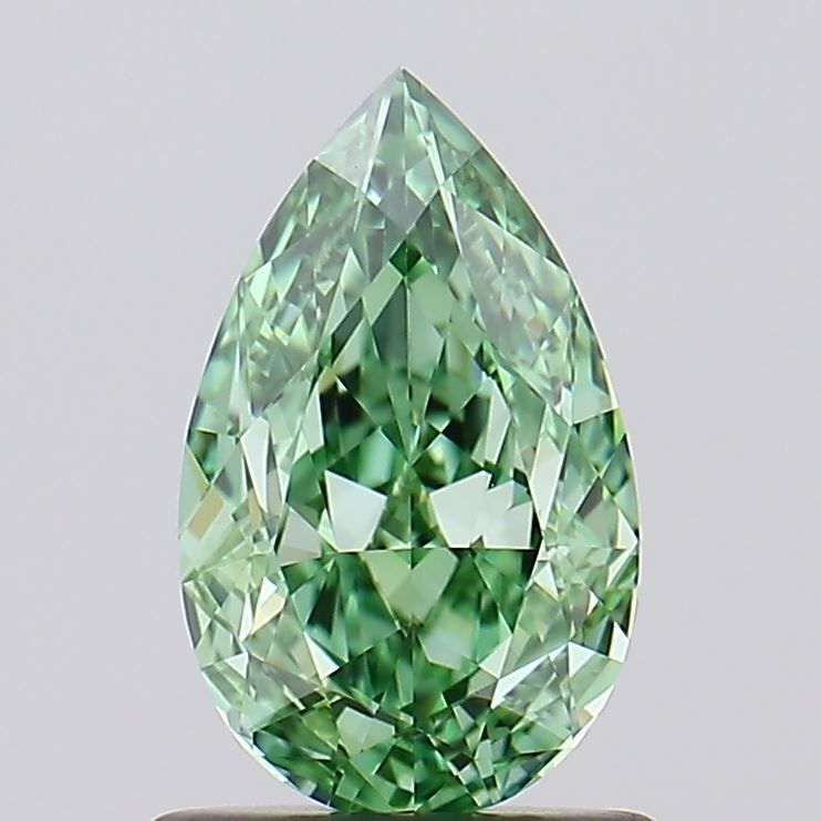 Lab-Grown PEAR Diamond - 1.03 Carat, Fancy Vivid Green Color, IF Clarity | Sustainable Luxury, Dazzling Brilliance | IGI | Certified 629478791