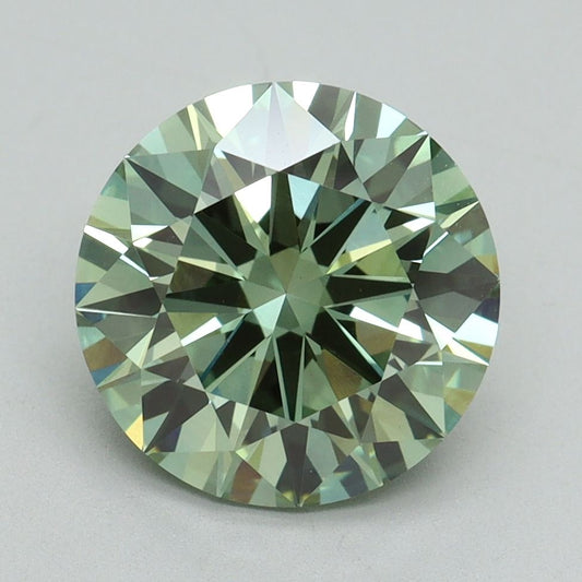 Lab-Grown ROUND Diamond - 3.23 Carat, Fancy Vivid Green Color, VVS2 Clarity | Sustainable Luxury, Dazzling Brilliance | IGI | Certified LG638466364