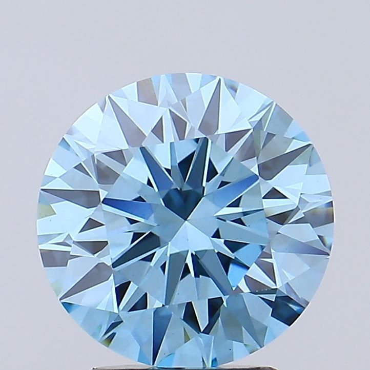 Lab-Grown ROUND Diamond - 2.54 Carat, Fancy Vivid Blue Color, VS1 Clarity | Sustainable Luxury, Dazzling Brilliance | IGI | Certified LG623483875