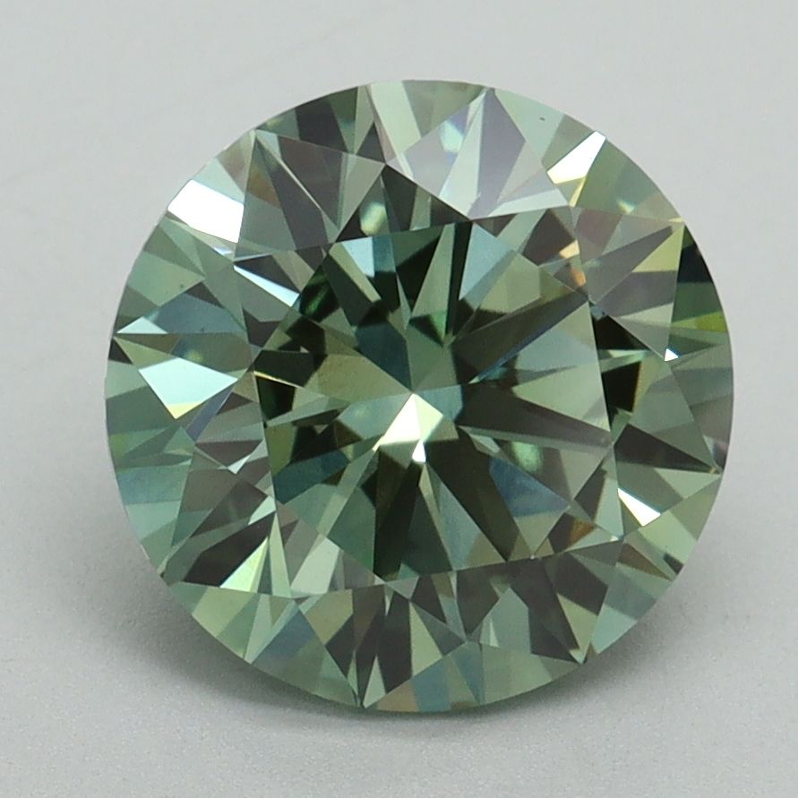 Lab-Grown ROUND Diamond - 3.07 Carat, Fancy Vivid Green Color, VS1 Clarity | Sustainable Luxury, Dazzling Brilliance | IGI | Certified LG638466304