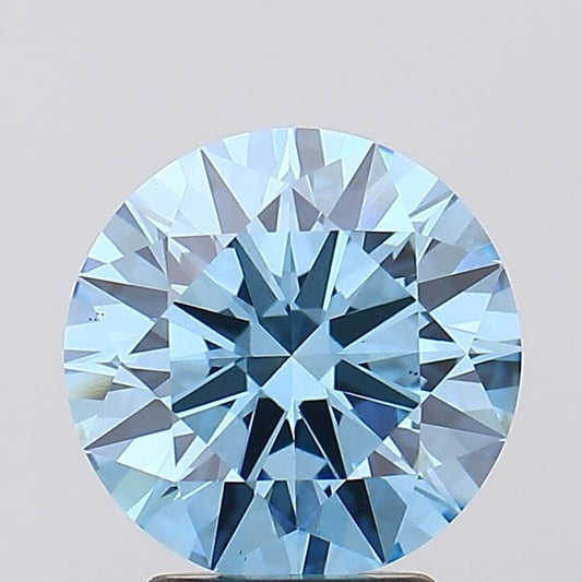 Lab-Grown ROUND Diamond - 3.03 Carat, Fancy Vivid Blue Color, VS1 Clarity | Sustainable Luxury, Dazzling Brilliance | IGI | Certified LG625492046