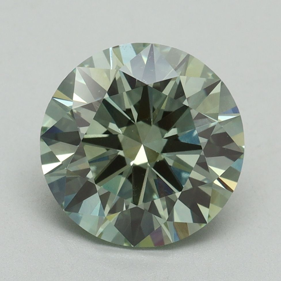 Lab-Grown ROUND Diamond - 3.01 Carat, Fancy Vivid Green Color, VVS2 Clarity | Sustainable Luxury, Dazzling Brilliance | IGI | Certified LG636468780