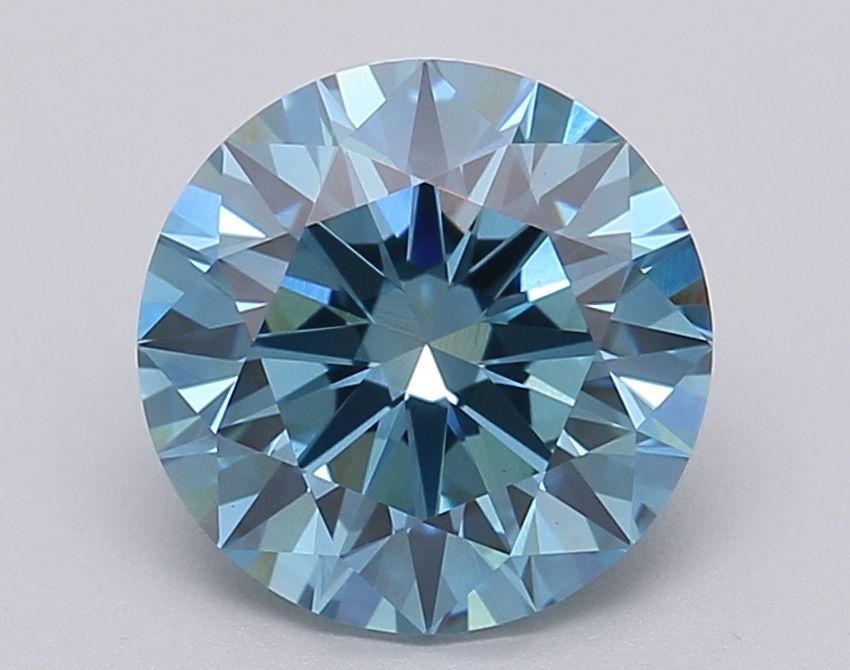 Lab-Grown ROUND Diamond - 2 Carat, Fancy Vivid Blue Color, VS1 Clarity | Sustainable Luxury, Dazzling Brilliance | IGI | Certified LG613349395