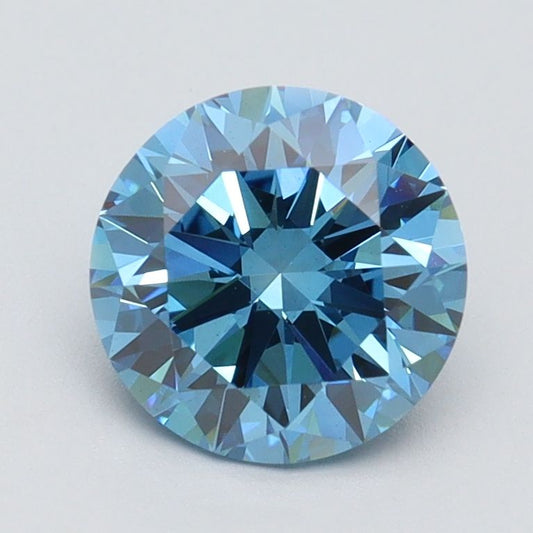 Lab-Grown ROUND Diamond - 1.5 Carat, Fancy Vivid Blue Color, VS1 Clarity | Sustainable Luxury, Dazzling Brilliance | IGI | Certified LG595381757