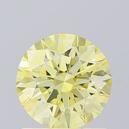 Lab-Grown ROUND Diamond - 0.72 Carat, Fancy Yellow Color, VS1 Clarity | Sustainable Luxury, Dazzling Brilliance | IGI | Certified LG619456545