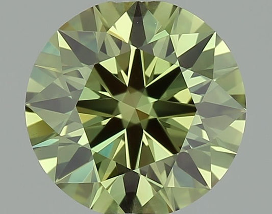 Lab-Grown ROUND Diamond - 0.77 Carat, Fancy Vivid Green Color, VS1 Clarity | Sustainable Luxury, Dazzling Brilliance | IGI | Certified LG642491363