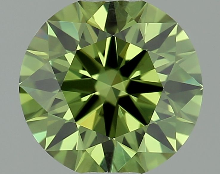 Lab-Grown ROUND Diamond - 0.69 Carat, Fancy Vivid Green Color, VS1 Clarity | Sustainable Luxury, Dazzling Brilliance | IGI | Certified LG643447431