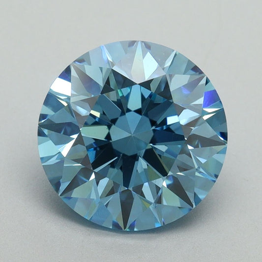 Lab-Grown ROUND Diamond - 3.23 Carat, Fancy Vivid Blue Color, VS1 Clarity | Sustainable Luxury, Dazzling Brilliance | IGI | Certified LG644432001