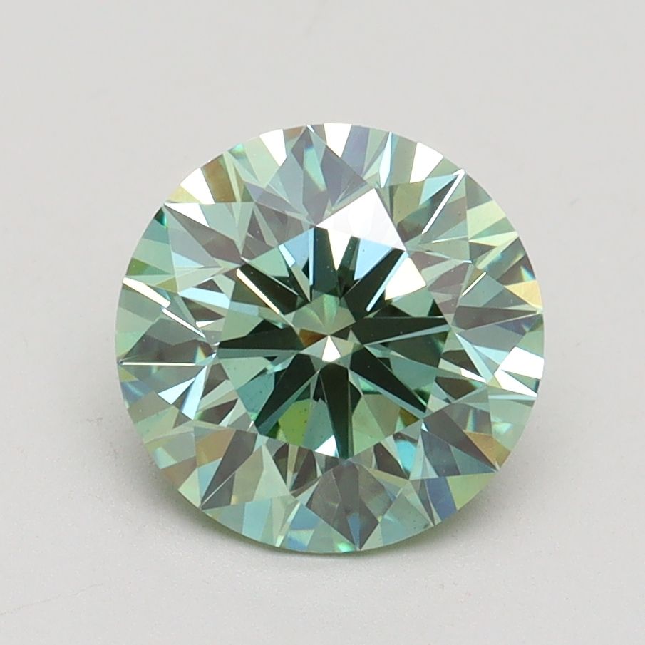 Lab-Grown ROUND Diamond - 2.03 Carat, Fancy Vivid Green Color, VS2 Clarity | Sustainable Luxury, Dazzling Brilliance | IGI | Certified LG606350825