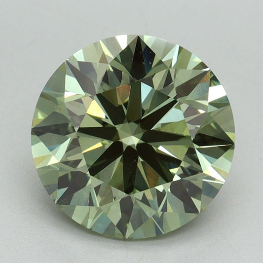 Lab-Grown ROUND Diamond - 3.22 Carat, Fancy Vivid Green Color, VS1 Clarity | Sustainable Luxury, Dazzling Brilliance | IGI | Certified LG638466359