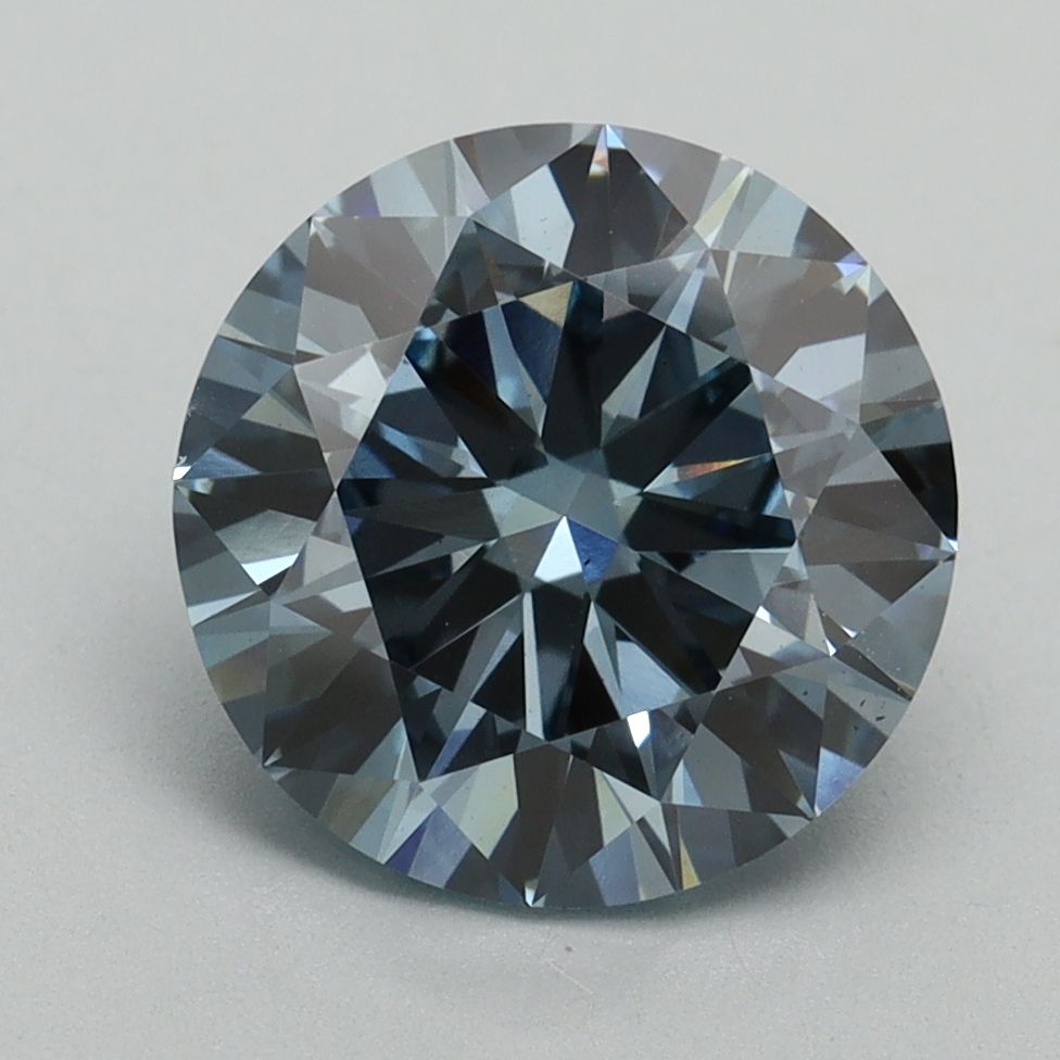 Lab-Grown ROUND Diamond - 3.01 Carat, Fancy Intense Blue Color, VS2 Clarity | Sustainable Luxury, Dazzling Brilliance | IGI | Certified LG634405140