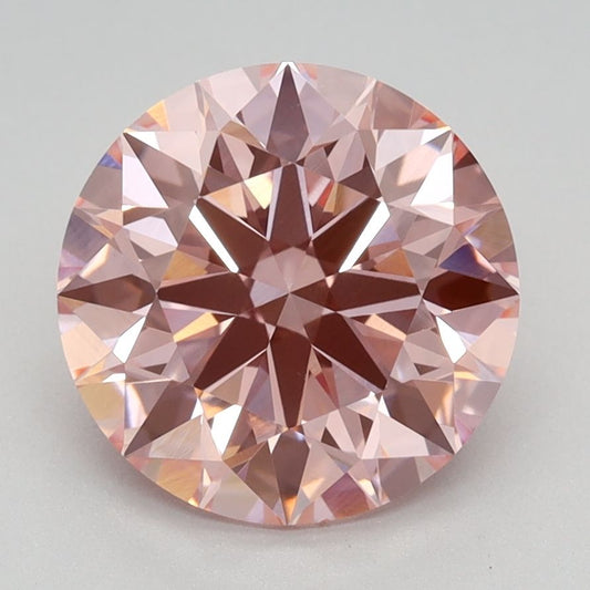 Lab-Grown ROUND Diamond - 2.31 Carat, Fancy Vivid Pink Color, VVS2 Clarity | Sustainable Luxury, Dazzling Brilliance | IGI | Certified LG584351251