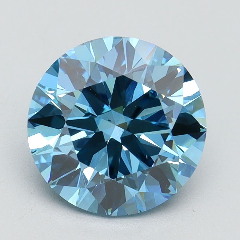 Lab-Grown ROUND Diamond - 2.27 Carat, Fancy Vivid Blue Color, VS1 Clarity | Sustainable Luxury, Dazzling Brilliance | IGI | Certified LG585335150