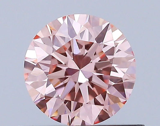 Lab-Grown ROUND Diamond - 0.55 Carat, Fancy Vivid Pink Color, VVS2 Clarity | Sustainable Luxury, Dazzling Brilliance | IGI | Certified LG643421823