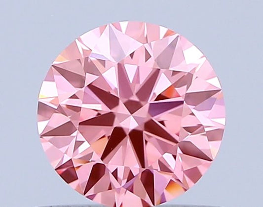 Lab-Grown ROUND Diamond - 0.73 Carat, Fancy Vivid Pink Color, VVS1 Clarity | Sustainable Luxury, Dazzling Brilliance | IGI | Certified LG639470053