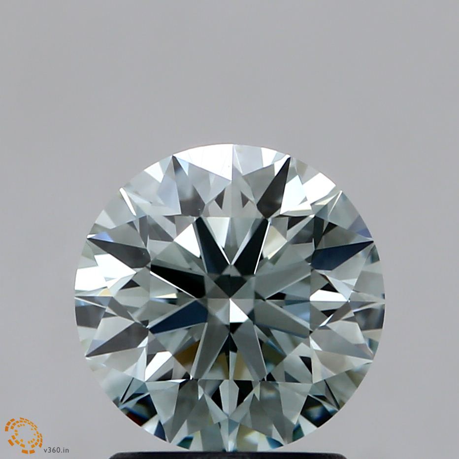 Lab-Grown ROUND Diamond - 1.51 Carat, Fancy Light Greenish Blue Color, VVS2 Clarity | Sustainable Luxury, Dazzling Brilliance | IGI | Certified LG371900503