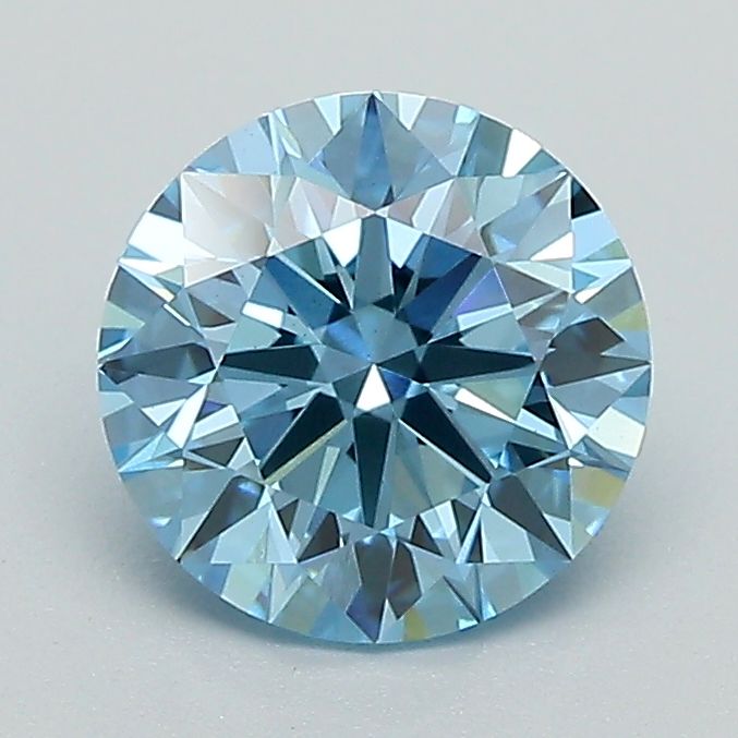 Lab-Grown ROUND Diamond - 1.37 Carat, Fancy Vivid Blue Color, VS1 Clarity | Sustainable Luxury, Dazzling Brilliance | IGI | Certified LG626416531