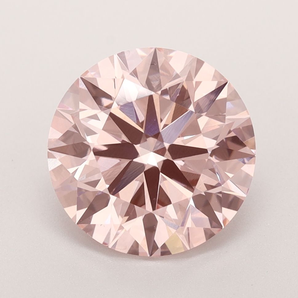 Lab-Grown ROUND Diamond - 3.25 Carat, Fancy Vivid Pink Color, VS1 Clarity | Sustainable Luxury, Dazzling Brilliance | IGI | Certified LG592364801