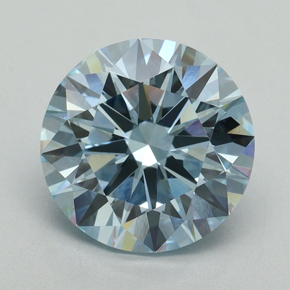 Lab-Grown ROUND Diamond - 3.24 Carat, Fancy Intense Blue Color, VVS2 Clarity | Sustainable Luxury, Dazzling Brilliance | IGI | Certified LG636401547