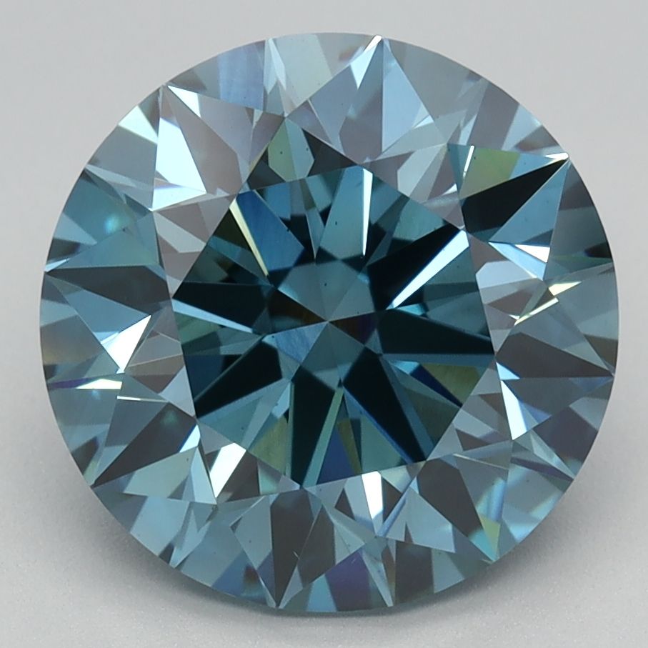 Lab-Grown ROUND Diamond - 3.67 Carat, Fancy Vivid Blue Color, VS1 Clarity | Sustainable Luxury, Dazzling Brilliance | IGI | Certified LG591359825