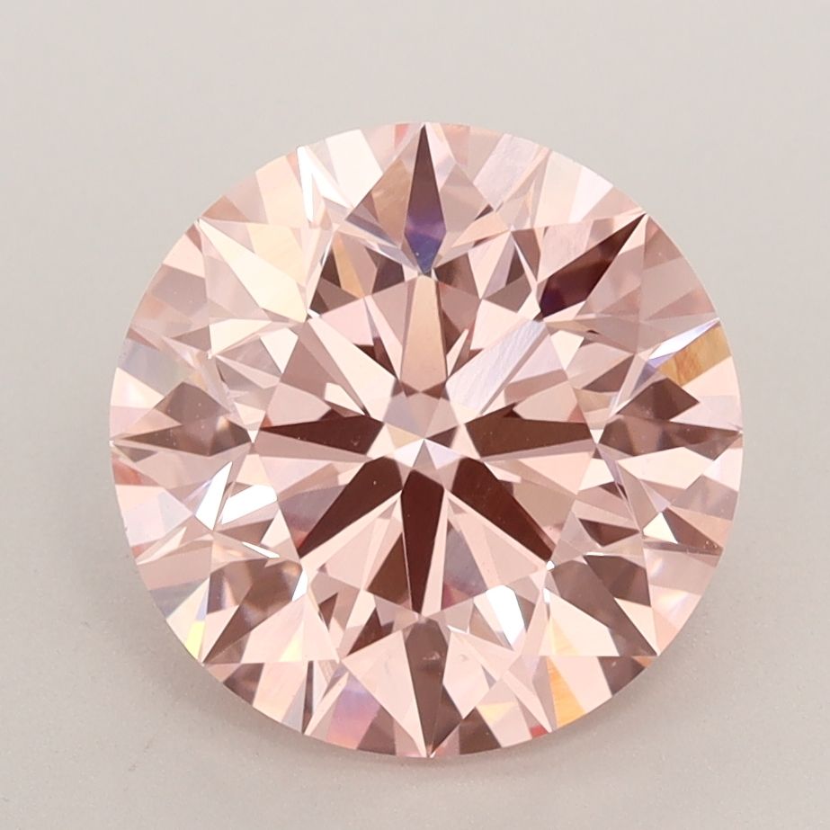 Lab-Grown ROUND Diamond - 3.01 Carat, Fancy Vivid Pink Color, VVS2 Clarity | Sustainable Luxury, Dazzling Brilliance | IGI | Certified LG582356270