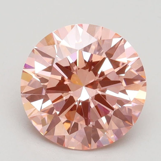 Lab-Grown ROUND Diamond - 2.05 Carat, Fancy Vivid Pink Color, VVS2 Clarity | Sustainable Luxury, Dazzling Brilliance | IGI | Certified LG529285486